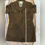 Fossil  Wool/Cotton Blend Military Cadet style brown Jacket Size Medium Photo 11