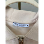 ZARA  Short Sleeve Polo Dress Cream Summer XL Minimal Soft Resort Coastal Clean Photo 4