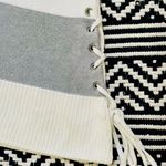 St. John Striped Link Textured Asymmetrical Sweater Photo 12