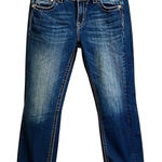 Miss Me capri or cropped jeans Size 30 embellished fleur-de-lis back pockets. Photo 0