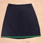 J.Crew NWT Skirt Womens 4 Pencil Lined Ribbon Trim Cotton Navy Career Preppy Photo 0