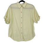 Denim Forum Unisex Light Yellow‎ Short Sleeve Button Photo 0