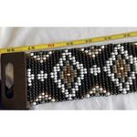 EXPRESS Brand Women’s Belt Beaded Stretch Black With Boho Southwestern Sz M Photo 9