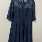 Ella Moon Navy Blue Floral Lace Dress Size L Photo 1