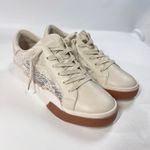 Dolce Vita Harryson Women's‎ 9 Cream Lace Panel Sneakers Casual Shoes Gum Sole Brown Photo 1