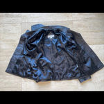 Valerie Steves New Zealand Lambskin Leather Jacket Buttoned Black Size ‎ M Size M Photo 4