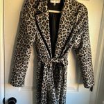 Cupcakes & Cashmere Leopard Print Women's Jacket Brown Size M Photo 0