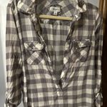 American Eagle  Outfitters Gray Plaid Shirt Photo 0