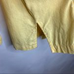 Vintage Linen Yellow Shacket Button Up Jacket Large Photo 7