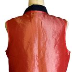 Blanc Noir Coral Pink Iridescent Sporty Utility Vest Large Vintage Hong Kong Photo 6