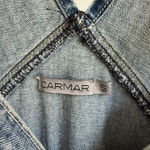 Carmar‎ sz S blue distressed cutout cottagecore Denim Overalls Photo 5