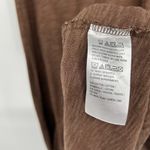 D & Co Naturals Midi Shirt Dress Brown Linen Blend Button Front Casual Size L Size L Photo 8