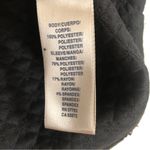 Rafaella Black Quilted Silver Metal Accent Short Sleeve Round Neck Blouse Top Photo 5