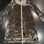 Forever 21 Crushed Velvet Velour Long Sleeve Scoop Neck Bodycon Mini Dress Small Photo 4