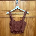 Abercrombie & Fitch Size Large Brown Ribbed Crop Top Tank Top. Photo 4