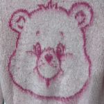 Divided By H&M Pink Fuzzy CareBear Cropped Sweater Size M Photo 2