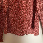 SheIn Red and Pink Floral Pattern Long Sleeve Blouse Size Small US 4 Photo 4
