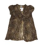 Belle Nuit Leopard Print Cover Up Dress Sheer Lightweight Plus Size 3X Brown Photo 4