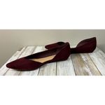 Michael by Michael Shannon Burgundy Faux Suede Adaire Flats Size 7.5M Red Photo 4