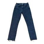 AGOLDE  Toni Mid Rise Straight Leg‎ Jeans Cut Size 26 Black Photo 1