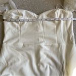 Lulus NWOT  Everlasting Desire White Mesh Pearl Off-the-Shoulder Maxi Dress Photo 8