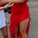 Red Ruffle Dress Photo 0