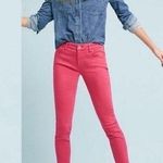 Pilcro and the Letterpress Anthropologie Mid Rise Skinny Stet Pink Jeans, Sz 32 Photo 1