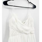 Mac Duggal Ieena for  2650 White Sleeveless V-Neck Chiffon Tea Length Dress S Photo 3
