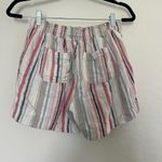 Briggs Women’s Shorts Linen Blend Striped Beach Resort Vacation Pants Small Blue Photo 1