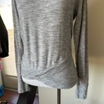 Athleta  XS Criss Cross Sweatshirt Modal Blend Long Sleeve Gray Photo 1