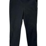 Talbots Heritage Ankle Pants Womens 8 Black Denim Side Zip Flat Front Stretch Photo 0