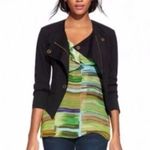 CAbi MOTO KNIT PONTE CROP Black Women's Jacket S 615 Photo 1