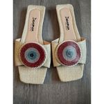 Red Evil Eye Sandals size 38 NWOB Photo 0