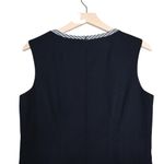 Anne Klein Women's 10 Black Houndstooth Neck Lined Sheath Dress Photo 3