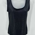White House | Black Market Tank Top Size S Black Silver Glitter Shimmer Sparkle Photo 0