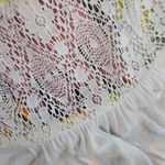 Anthropologie Tiny Yellow Floral Silk Lace Back Tank Top Boho Spring Size Small Photo 5