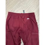 Figs Women's Yola Skinny Scrub Pants Burgundy Red Sz S Photo 4