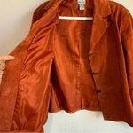 Chico's Chico’s Women’s Jacket Collared Orange Leather Suede Button Pockets Lined Size L Photo 3