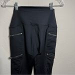 Lukka Lux Black Zipper Mesh High Rise Accent Grommet Goth Grunge Punk Leggings Size M Photo 7