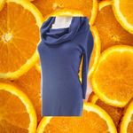 Connected Apparel Blue Sweater‎ Style Cowl Neck Dress Size PS Photo 1