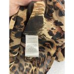 Lounge Beach Lunch  Women's Blouse Animal Print Sheer V Neck Size XS 3/4 Sleeve Photo 4