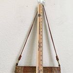 Brahmin Vintage Pecan Toasted Almond Embossed Croc Leather Shoulder Purse Bag Photo 9