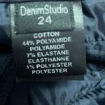 Denim Studio Blue Pinstriped Skinny Leg Mid Rise Zip Hem Trousers Dress Pants 24 Photo 4