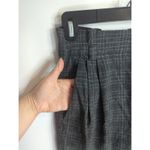 ZARA Gray Plaid Pleated Hi Rise Pants Women's XS Preppy Academia Modest Photo 4