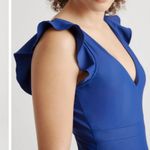 Quince NWT Deep Blue Italian Ruffle One Piece Swimwear Sz 4 Photo 2