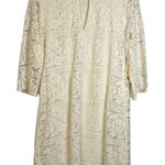 Tacera  Cream/Ivory Elegant Lace Overlay Dress Keyhole‎ Front NWT Size XL Photo 0
