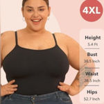 Woman’s Shapemint Shaper Scoop Neck Cami Black Size 4XL Photo 0