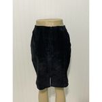 Yucantan Bay‎ 90s Vintage Suede Leather Pencil Skirt Knee Length Black Size 8 Black Photo 11