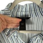 Ali Miles Blue White Striped Button Front Tunic Shirt Artsy Boho Work Womens 1x Photo 3