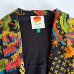 Farm Rio  Macaw Island Tropical Cross Stitch
Print Long Sleeve Flowy Maxi Dress S Photo 3